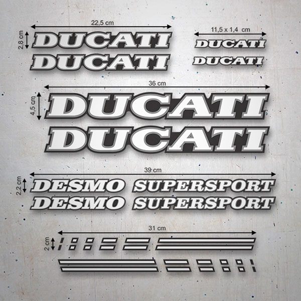 Aufkleber: Set 10X Ducati Desmo