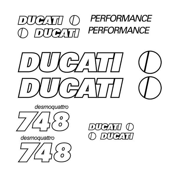 Aufkleber: Set 9X Ducati performance