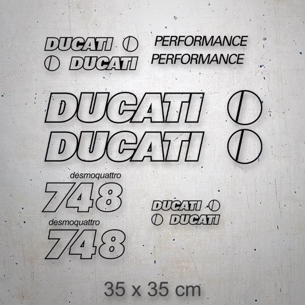 Aufkleber: Set 9X Ducati performance