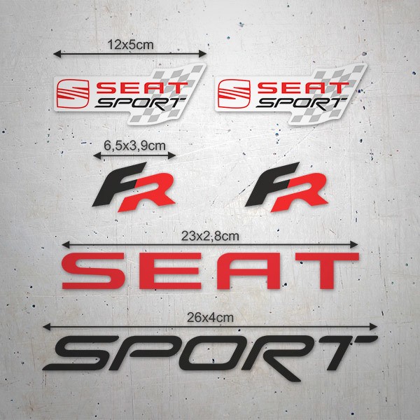 Aufkleber: Set 8X Seat FR Sport