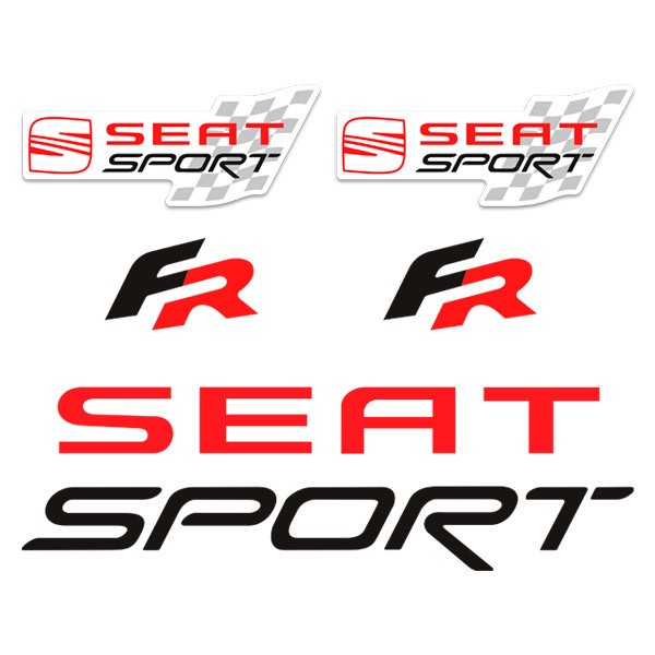 Aufkleber: Set 8X Seat FR Sport