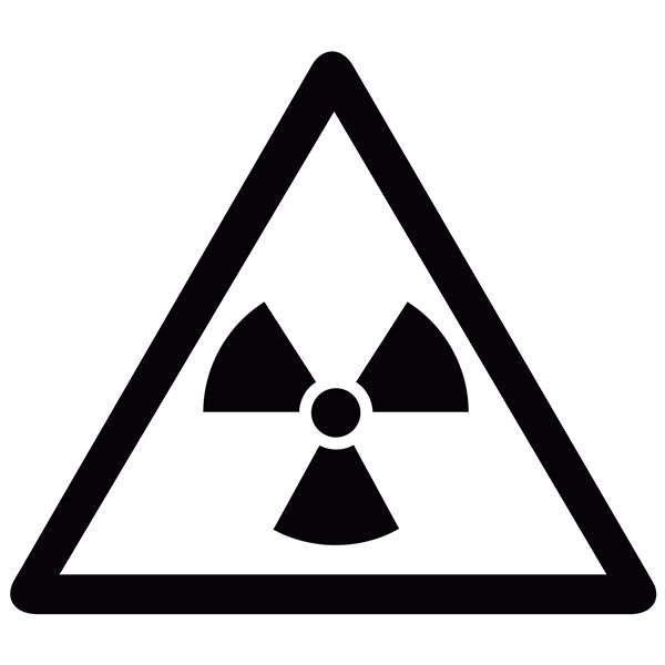 Aufkleber: Radioaktivitäts alarm