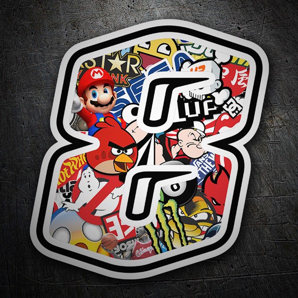 Aufkleber: Zahlen nummer 8 Stickerbomb
