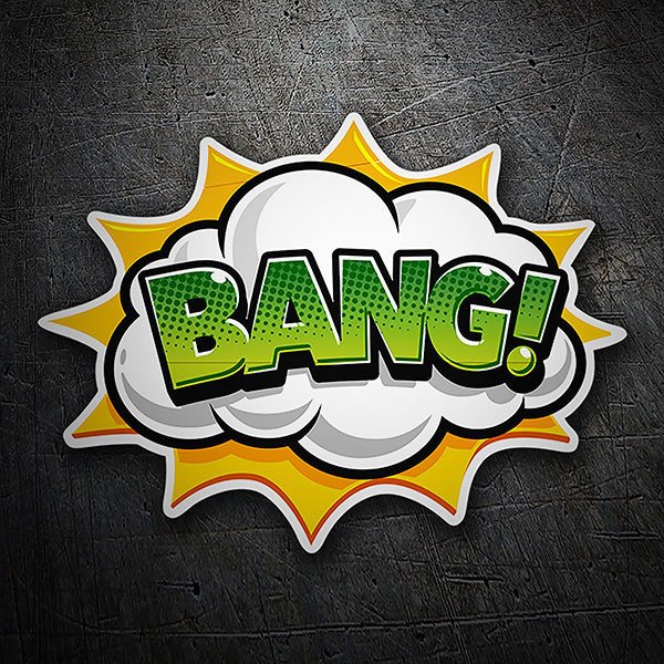 Aufkleber: BANG!  grün