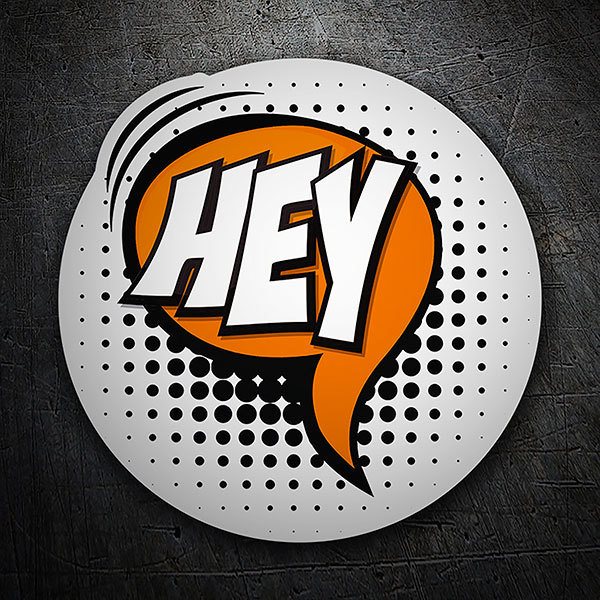 Aufkleber: HEY weiß