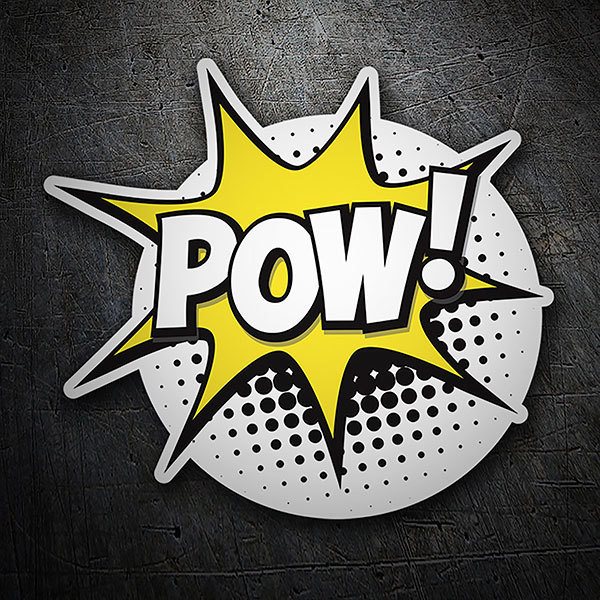 Aufkleber: POW! weiß