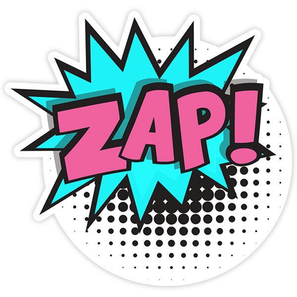 Aufkleber: ZAP! violett