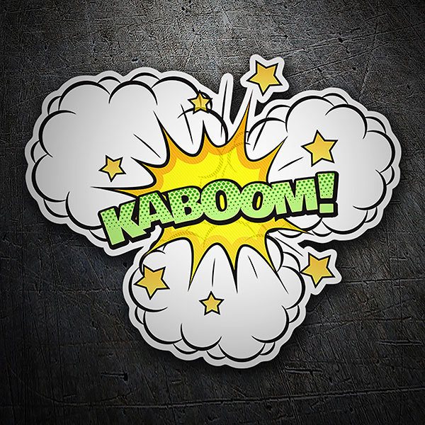 Aufkleber: KABOOM! grün