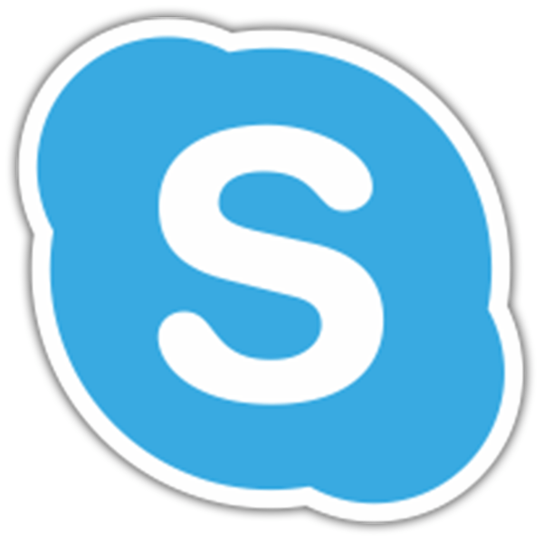 Aufkleber: Skype Symbol