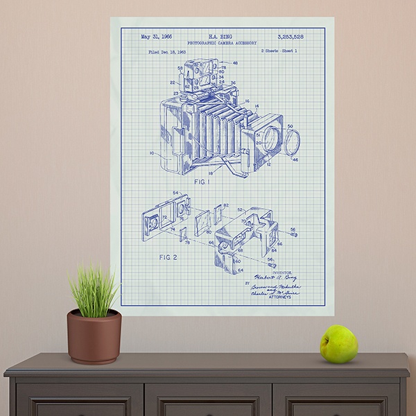Wandtattoos: Kamera weißer Hintergrund