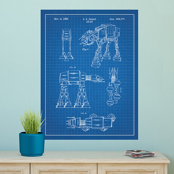 Wandtattoos: AT-AT Lack blau