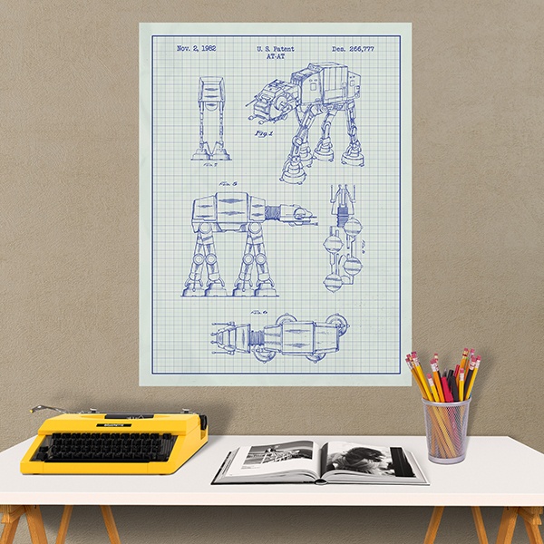 Wandtattoos: AT-AT weiß Patent