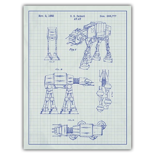 Wandtattoos: AT-AT weiß Patent