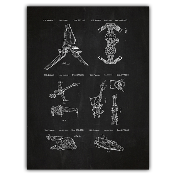 Wandtattoos: Star Wars Schiffe Schiefer Patent