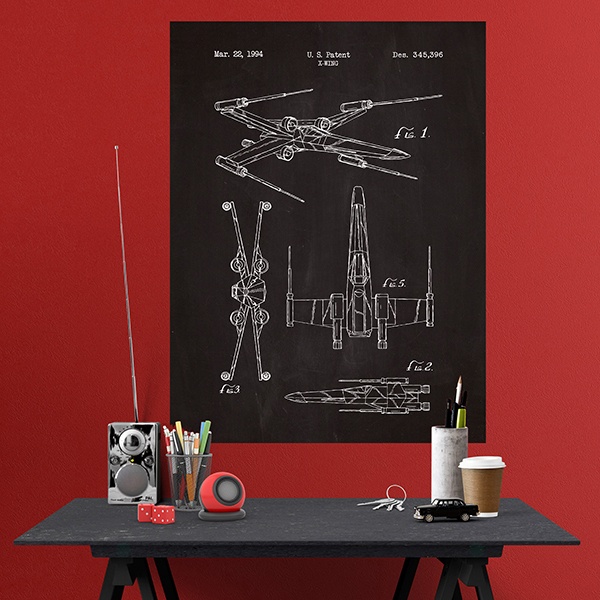 Wandtattoos: X-Wing Patent Schiefer