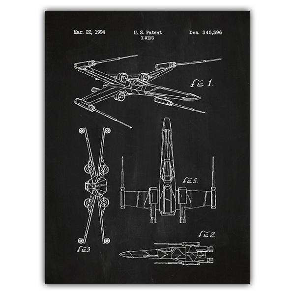 Wandtattoos: X-Wing Patent Schiefer