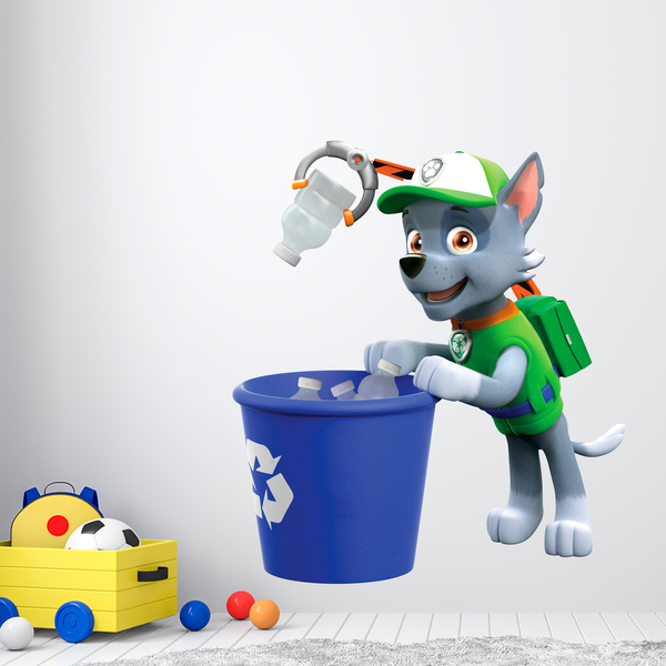 Kinderzimmer Wandtattoo: Paw Patrol - Rocky recycling