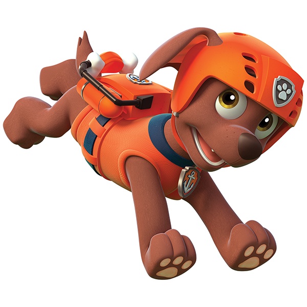 Kinderzimmer Wandtattoo: Paw Patrol - Zuma in Aktion