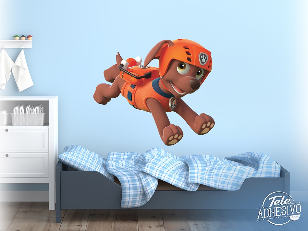 Kinderzimmer Wandtattoo: Paw Patrol - Zuma in Aktion