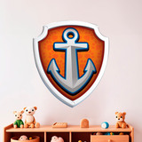 Kinderzimmer Wandtattoo: Paw Patrol - Wappen von Zuma 5