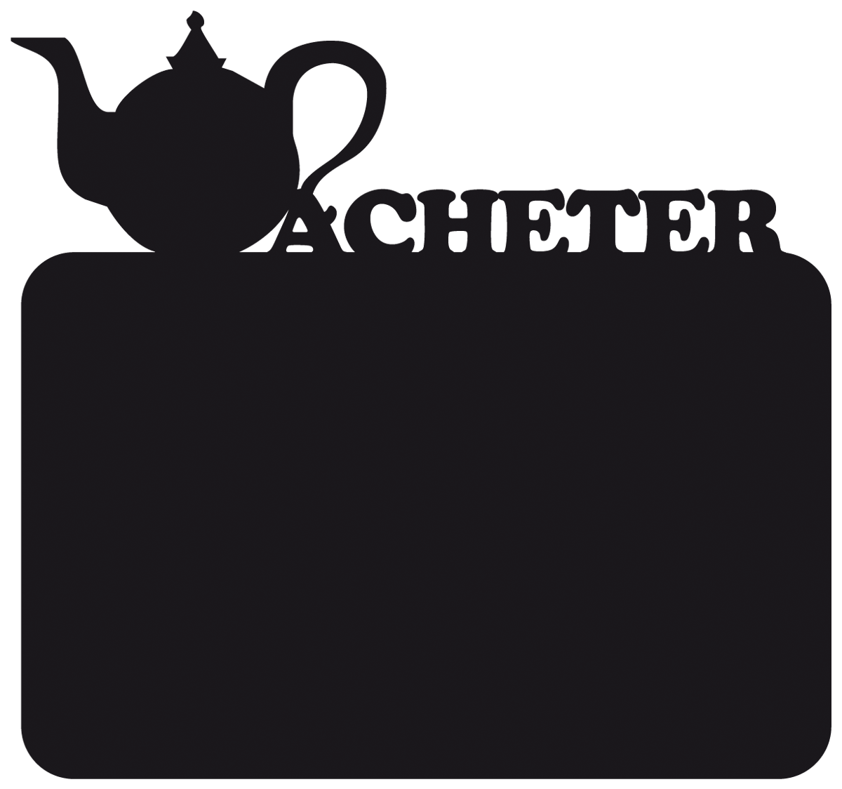 Wandtattoos: Tafel Teekanne - Kaufen Französisch