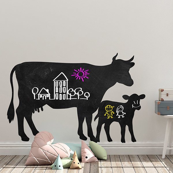 Kinderzimmer Wandtattoo: Tafel Kühe