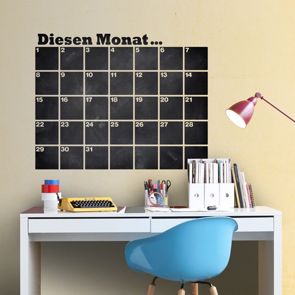 Wandtattoos: Tafel Deutscher Organizer Kalender