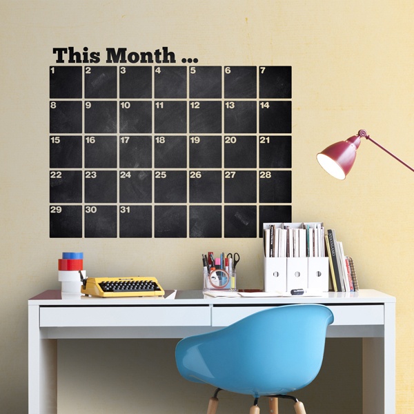 Wandtattoos: Tafel Englisch Organizer Kalender