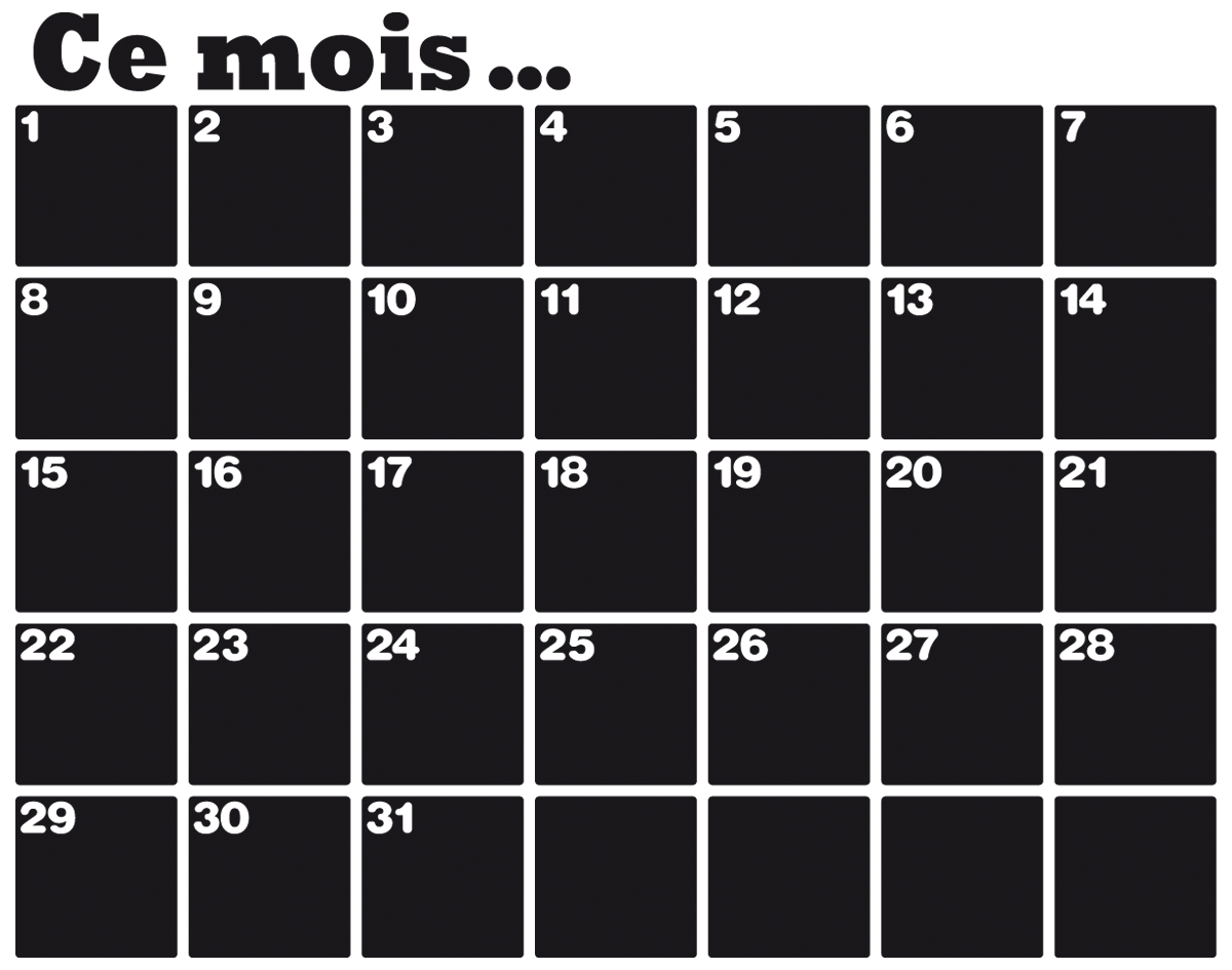 Wandtattoos: Tafel Französisch Organizer Kalender 0