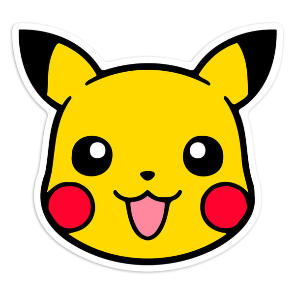 Aufkleber: Pikachu fröhliches Gesicht Pokémon