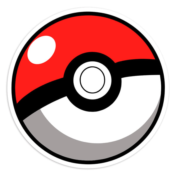 Aufkleber: Klassische Pokeball Pokémon