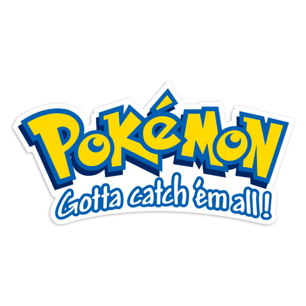 Aufkleber: Pokémon Logo mit Slogan