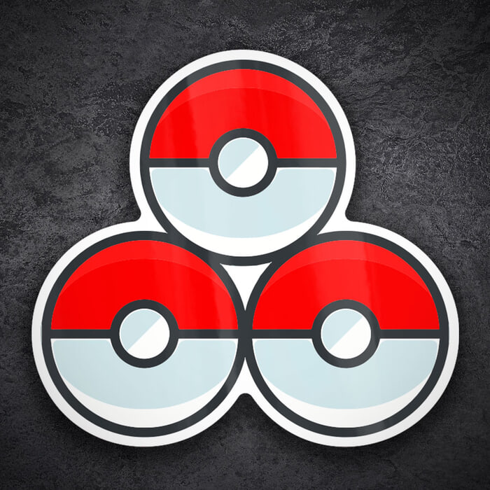 Aufkleber: Gruppierte Pokeballs Pokémon
