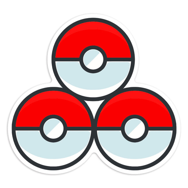 Aufkleber: Gruppierte Pokeballs Pokémon