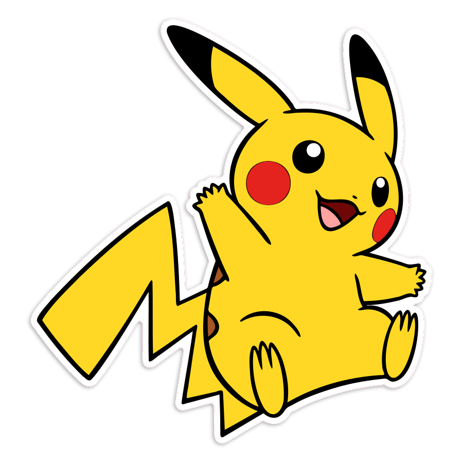 Aufkleber: Pikachu Ganzkörper Pokémon