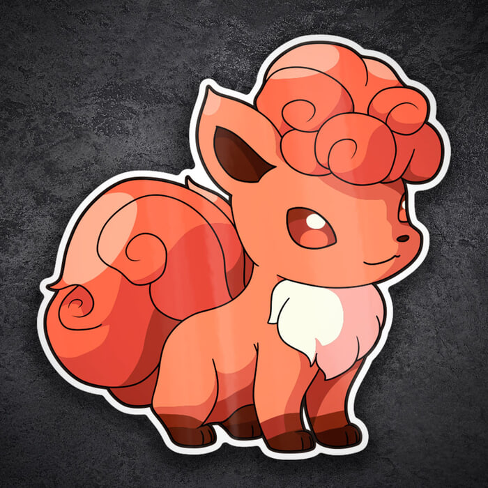 Aufkleber: Vulpix elegant Feuer Pokémon