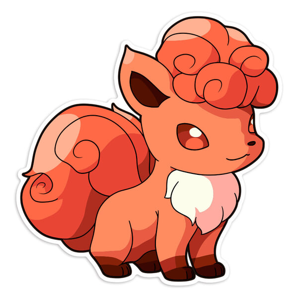 Aufkleber: Vulpix elegant Feuer Pokémon
