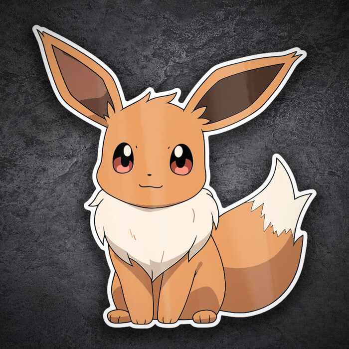 Aufkleber: Evoli sitzend süß Pokémon
