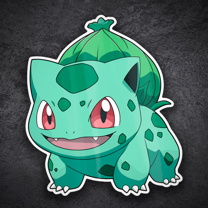 Aufkleber: Bisasam kampfbereit Pokémon