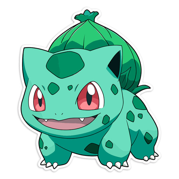 Aufkleber: Bisasam kampfbereit Pokémon