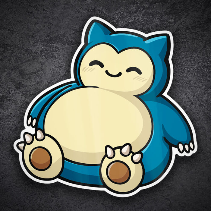 Aufkleber: Relaxo schlafend chibi Pokémon