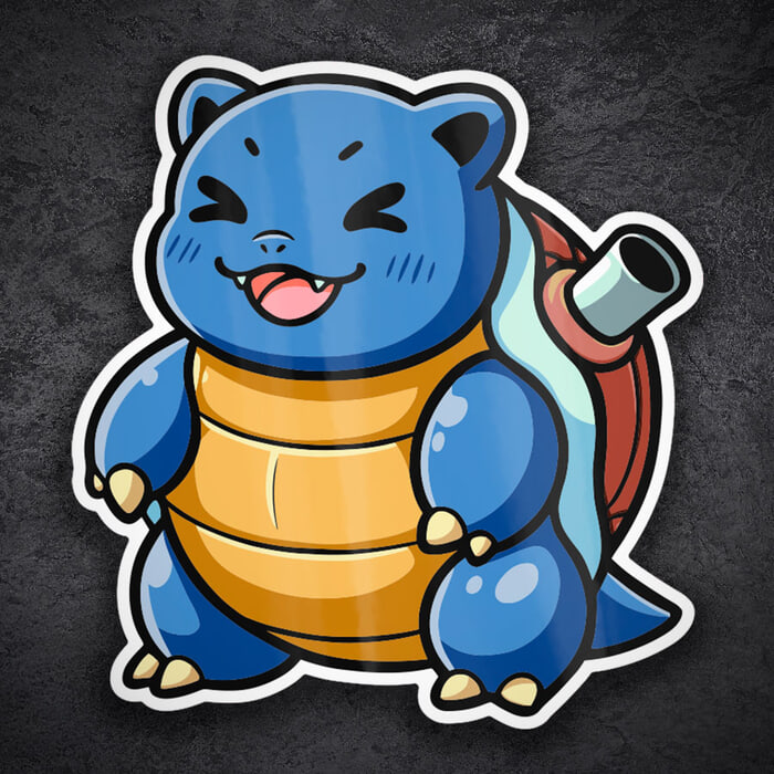 Aufkleber: Turtok fröhlich chibi Pokémon