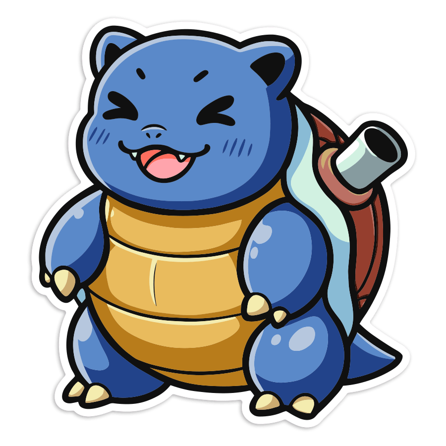 Aufkleber: Turtok fröhlich chibi Pokémon