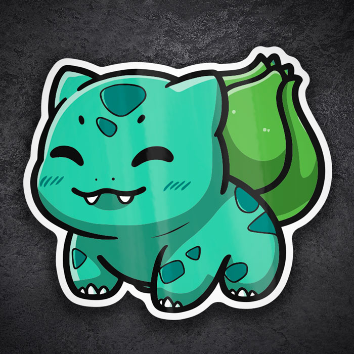Aufkleber: Bisasam Chibi Pokémon