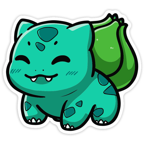 Aufkleber: Bisasam Chibi Pokémon