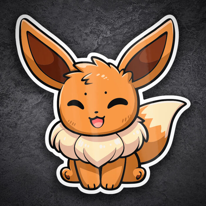 Aufkleber: Evoli Chibi Pokémon