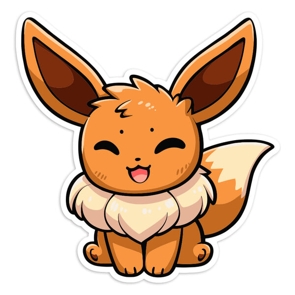 Aufkleber: Evoli Chibi Pokémon