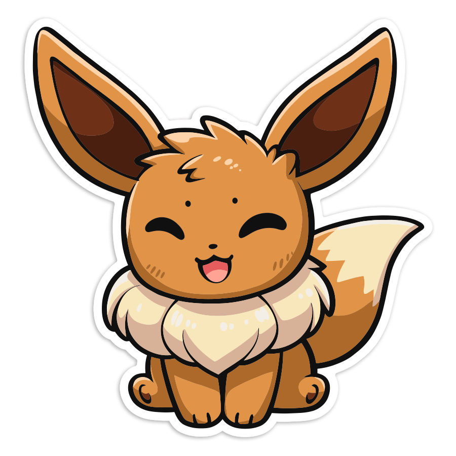 Aufkleber: Evoli Chibi Pokémon