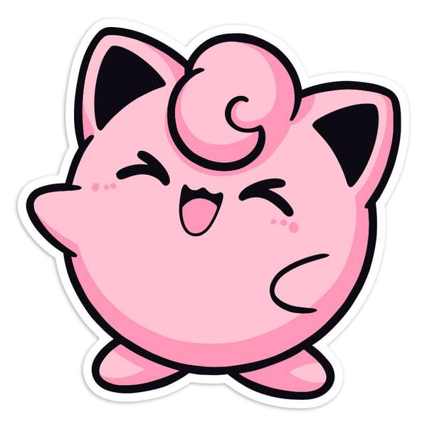 Aufkleber: Pummeluff Chibi-Pokémon