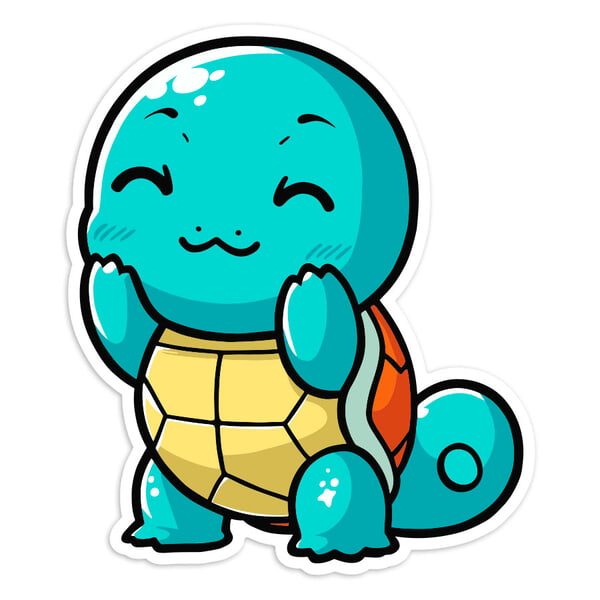 Aufkleber: Schiggy Chibi Pokémon